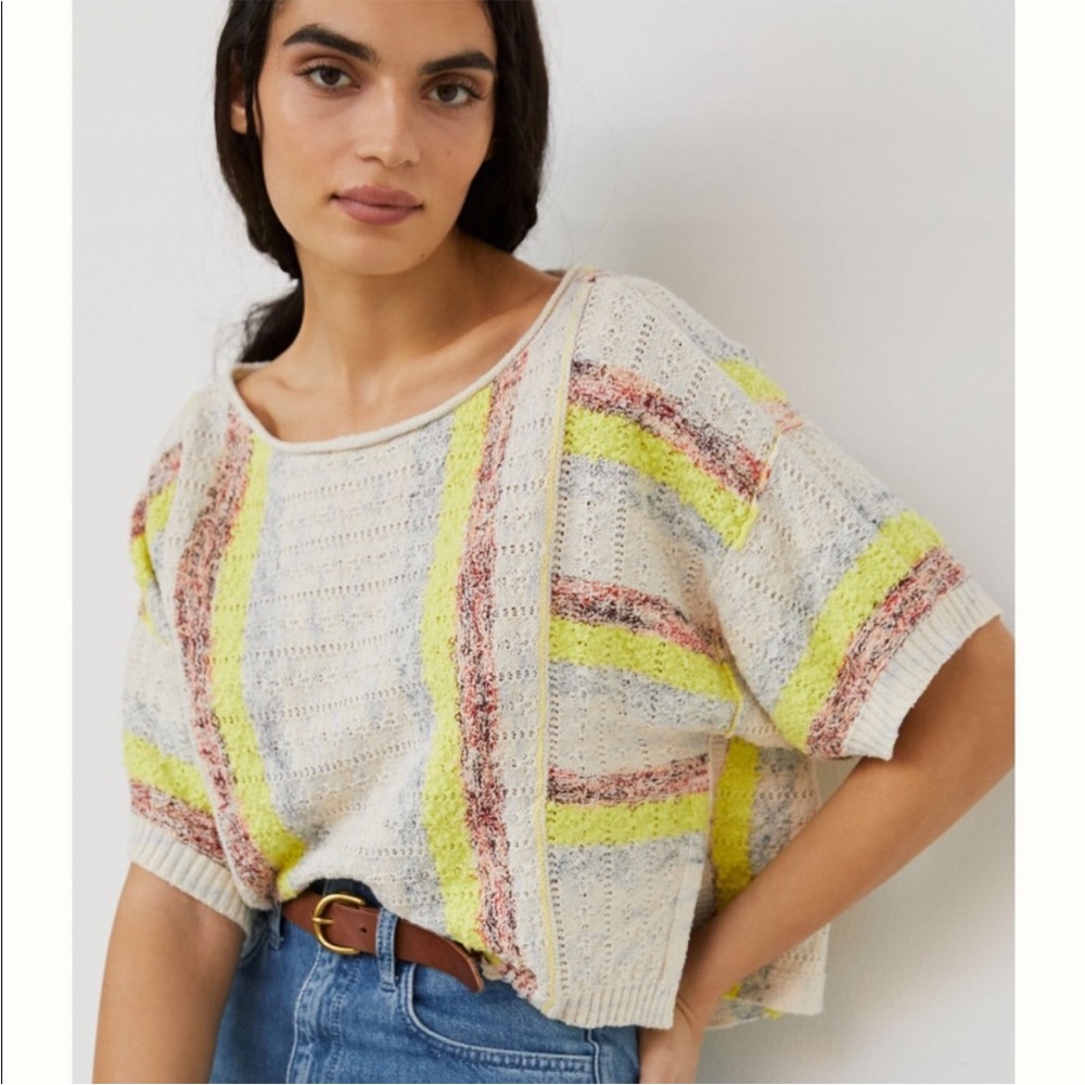Anthropologie Pilcro Beachside Knit Tee Sz S!